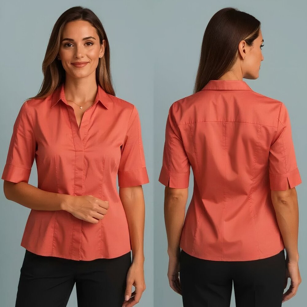 Hugo Boss I SMALL SIZE I Tailored Coral Short Sleeve Shirt